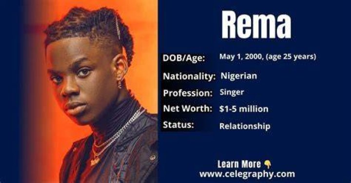 Rema Height, Weight, Net Worth, Age, Birthday, Wikipedia, Who, Instagram, Biography